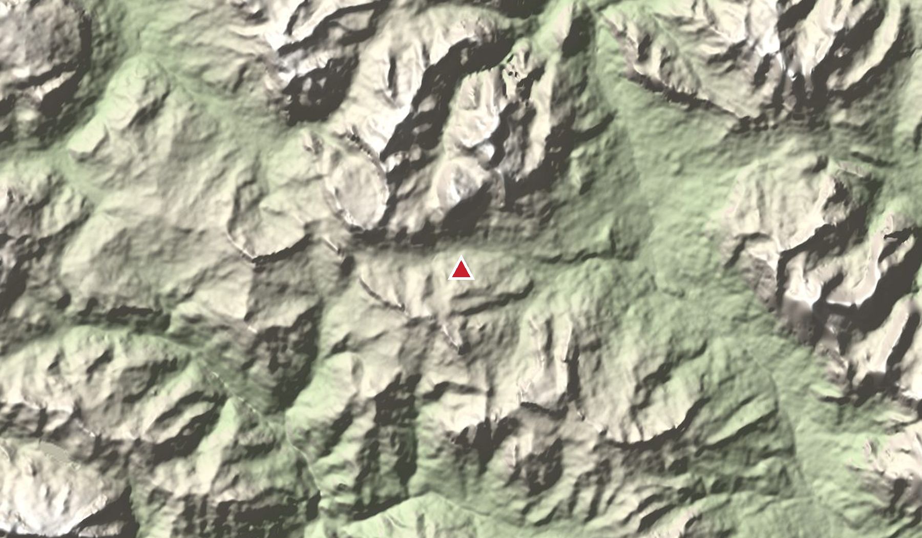 Relief map showing the location of Cinque Torri