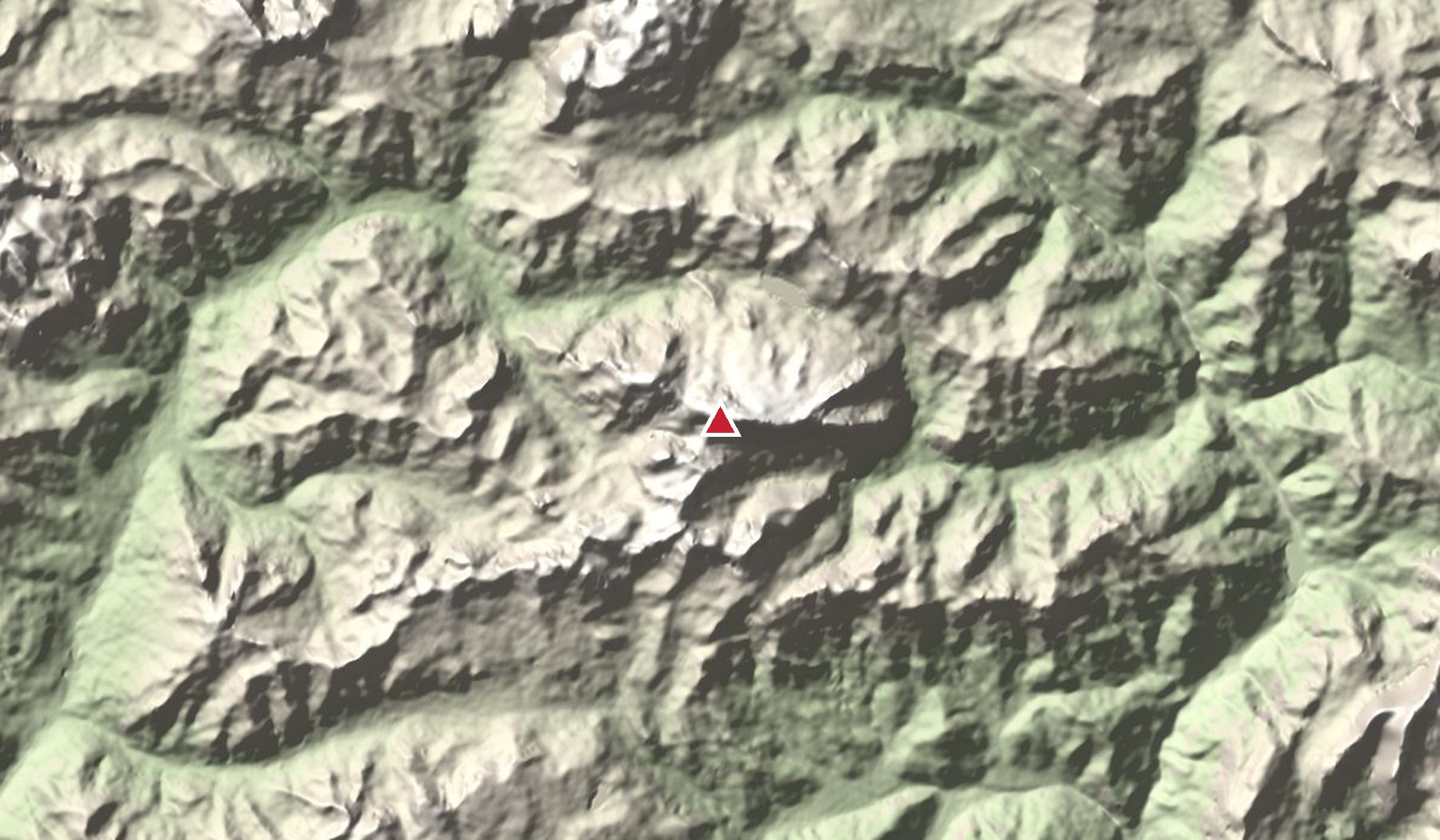 Relief map showing the location of Marmolada