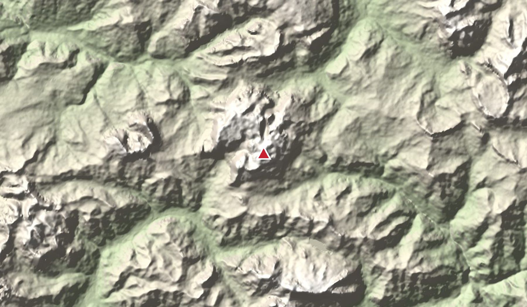 Relief map showing the location of Piz Boè