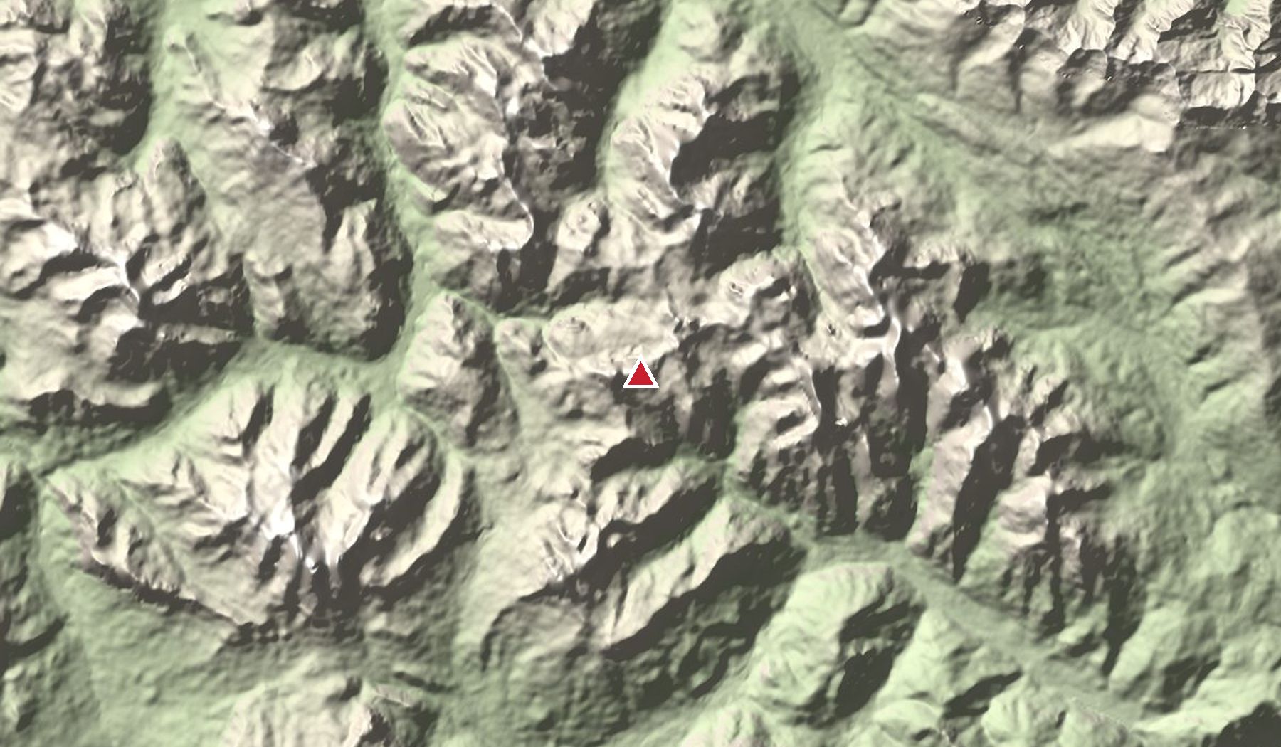 Relief map showing the location of Tre Cime di Lavaredo